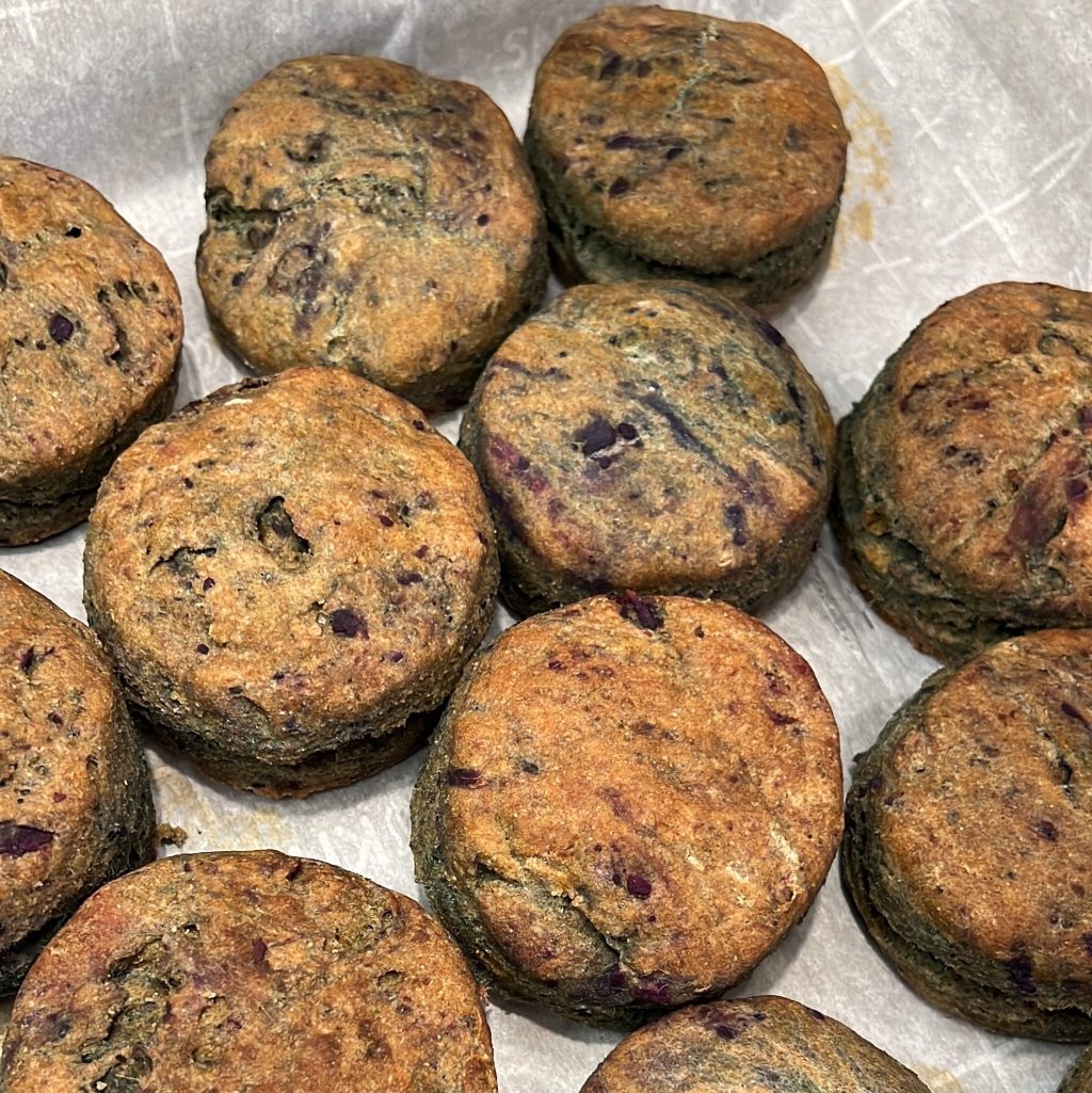 Biscuits Integrales de suero de leche y batata&nbsp;morada